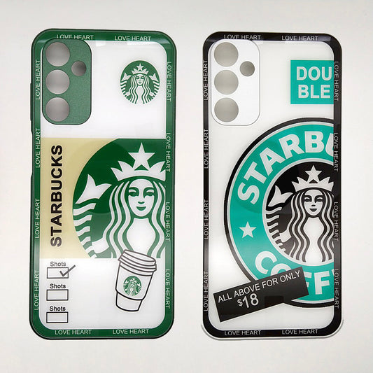 M14 5G Starbucks Series High Quality Perfect Cover Full Lens Protective Transparent TPU Case For Samsung M14 5G