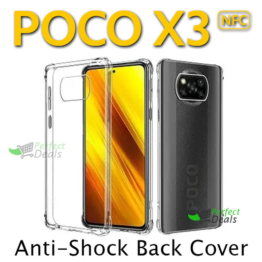 AntiShock Clear Back Cover Soft Silicone TPU Bumper case for Xiaomi POCO X3 NFC