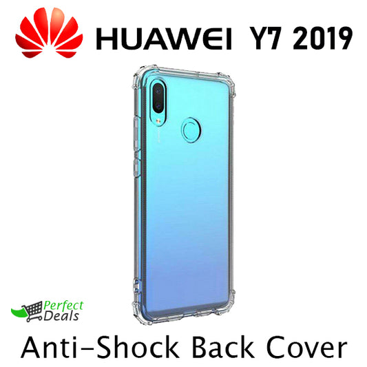 AntiShock Clear Back Cover Soft Silicone TPU Bumper case for Huawei Y7 2019