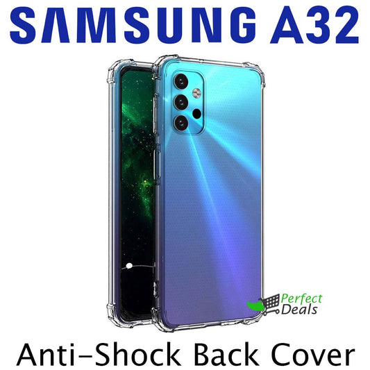 AntiShock Clear Back Cover Soft Silicone TPU Bumper case for Samsung A32