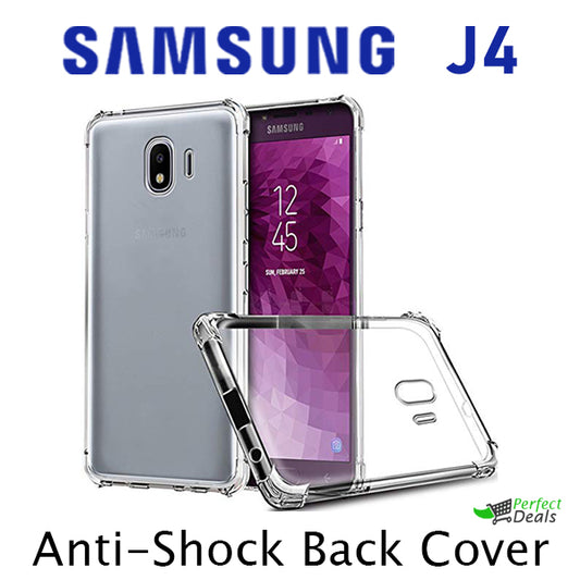 AntiShock Clear Back Cover Soft Silicone TPU Bumper case for Samsung J4