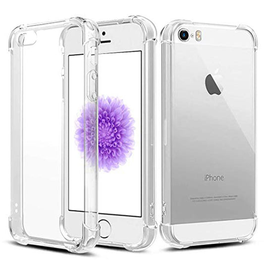 AntiShock Clear Back Cover Soft Silicone TPU Bumper case for apple iPhone 5