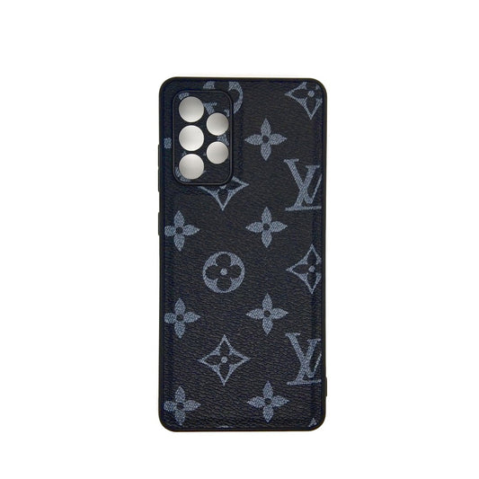 LV Case High Quality Perfect Cover Full Lens Protective Rubber TPU Case For Samsung A52 Black