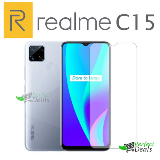 9H Clear Screen Protector Tempered Glass for Realme C15