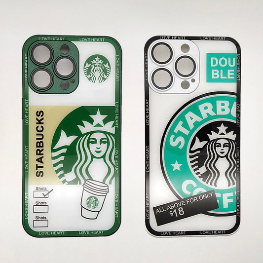 Starbucks Full Camera Lens Protective Hard Shel PC Case For apple iPhone 13 Pro