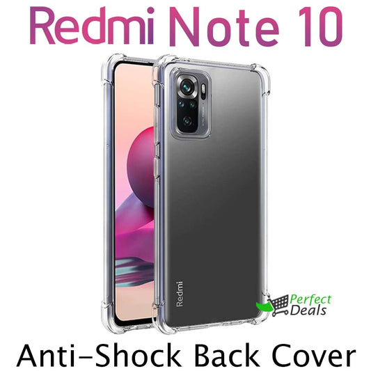 AntiShock Clear Back Cover Soft Silicone TPU Bumper case for Redmi Note 10