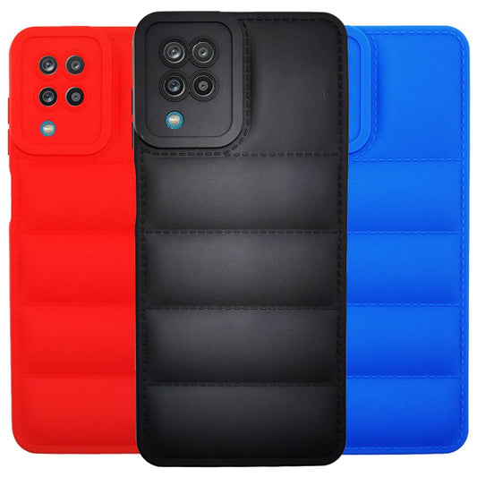 Puffer Case Jacket Cushion Back Cover for Samsung A12 4G
