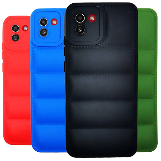 Puffer Case Jacket Cushion Back Cover for Samsung A03