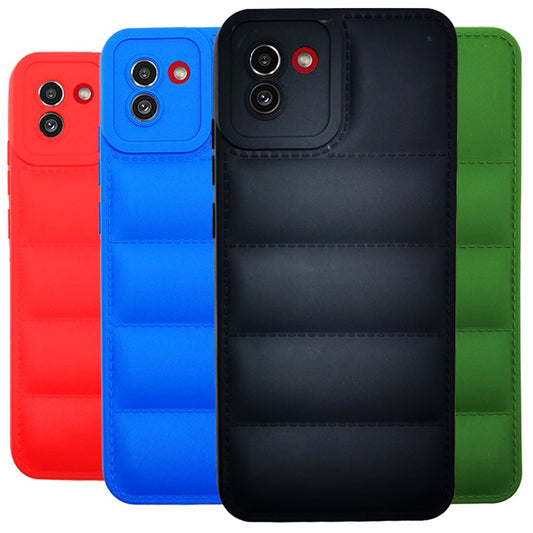 Puffer Case Jacket Cushion Back Cover for Samsung A03