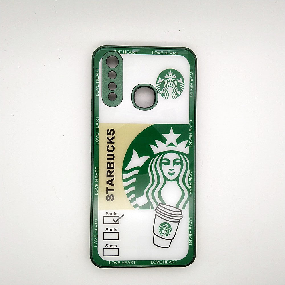 Y19 Starbucks Series High Quality Perfect Cover Full Lens Protective Transparent TPU Case For Vivo Y19