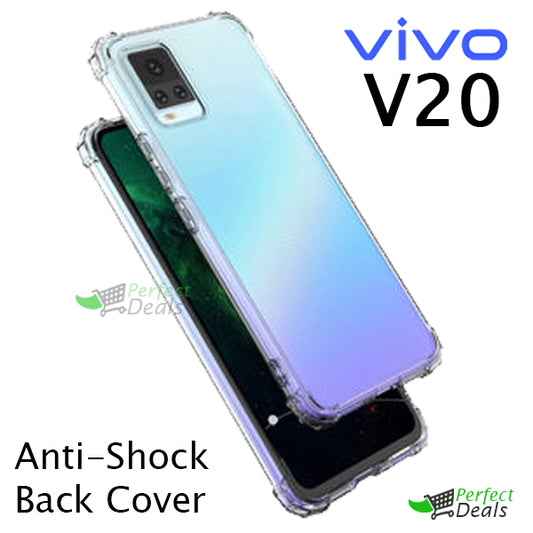 AntiShock Clear Back Cover Soft Silicone TPU Bumper case for Vivo V20