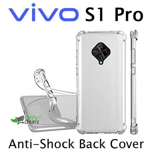AntiShock Clear Back Cover Soft Silicone TPU Bumper case for Vivo S1 Pro