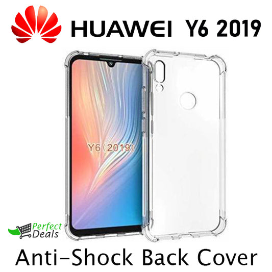 AntiShock Clear Back Cover Soft Silicone TPU Bumper case for Huawei Y6 2019