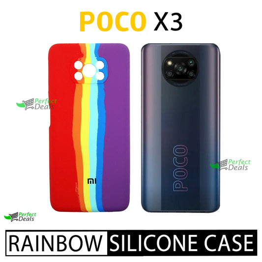 Latest Rainbow Silicone case for Xiaomi Mi POCO X3