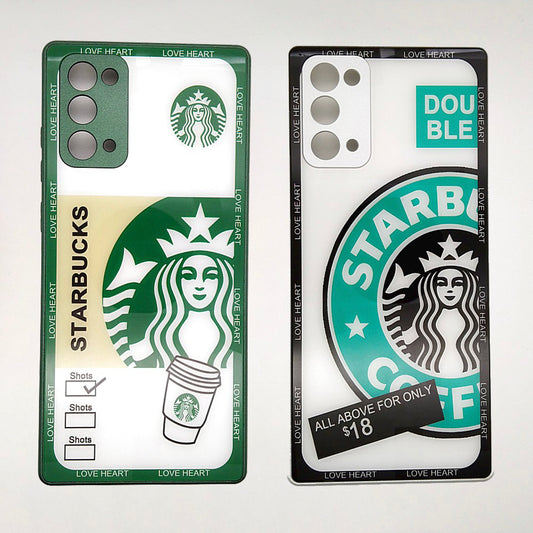 Note 20 Starbucks Series High Quality Perfect Cover Full Lens Protective Transparent TPU Case For Samsung Note 20