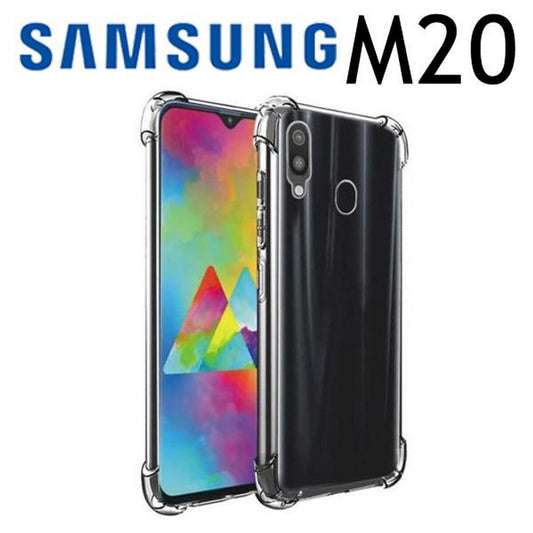 AntiShock Clear Back Cover Soft Silicone TPU Bumper case for Samsung M20