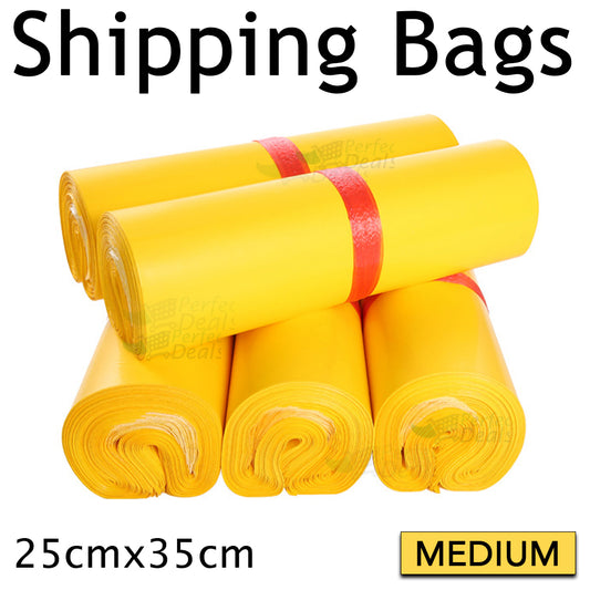 Shipping Bags Poly Mailer Courier Bags Yellow Medium 25cm x 35cm