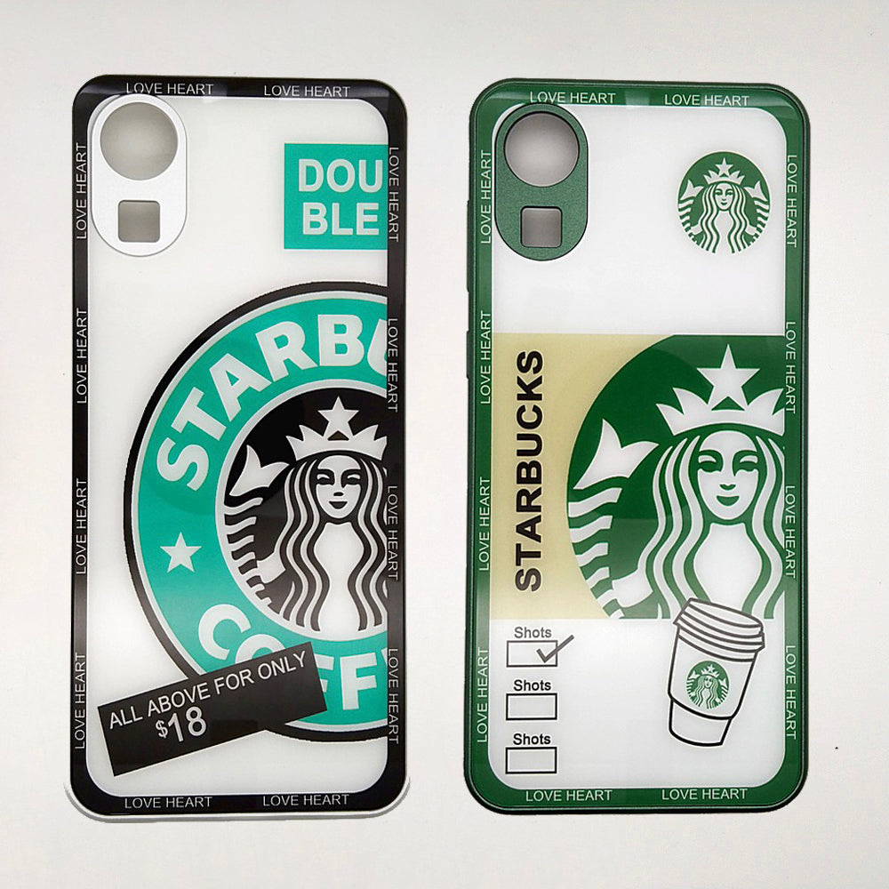 A03 CORE Starbucks Series High Quality Perfect Cover Full Lens Protective Transparent TPU Case For Samsung A03 CORE