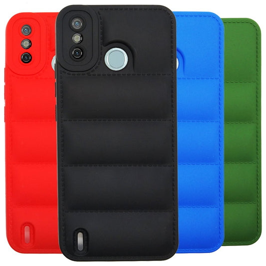 Puffer Case Jacket Cushion Back Cover for Techno SPARK 6 GO