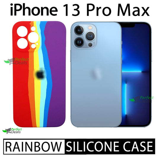 Latest Rainbow Silicone case for apple iPhone 13 Pro Max