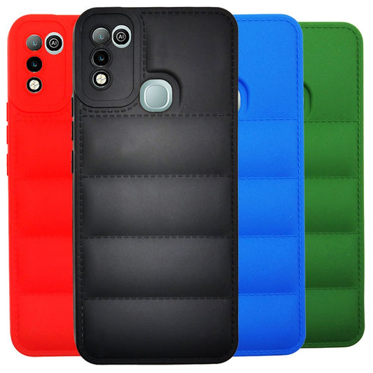 Puffer Case Jacket Cushion Back Cover for infinix HOT 10 PLAY