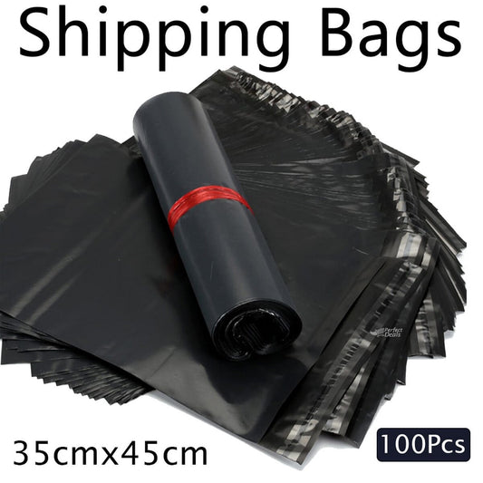 Shipping Bags Poly Mailer Courier Bags Black Large 35cm x 45cm
