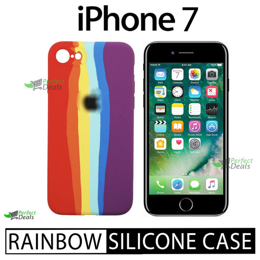 Latest Rainbow Silicone case for apple iPhone 7
