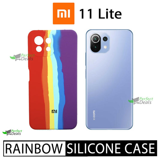 Latest Rainbow Silicone case for Xiaomi Mi 11 Lite