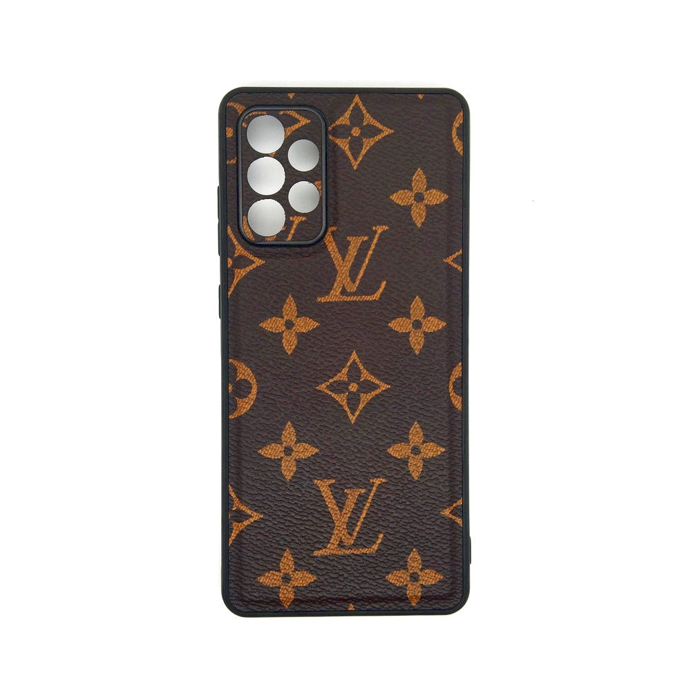 LV Case High Quality Perfect Cover Full Lens Protective Rubber TPU Case For Samsung A72 Black