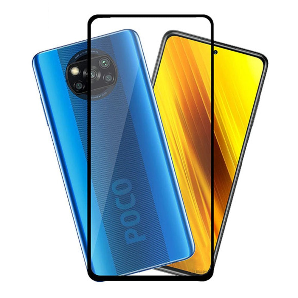 Combo Pack of Tempered Glass Screen Protector, Carbon Fiber Back Sticker, Camera lens Clear Glass Bundel for Mi POCO X3 Pro