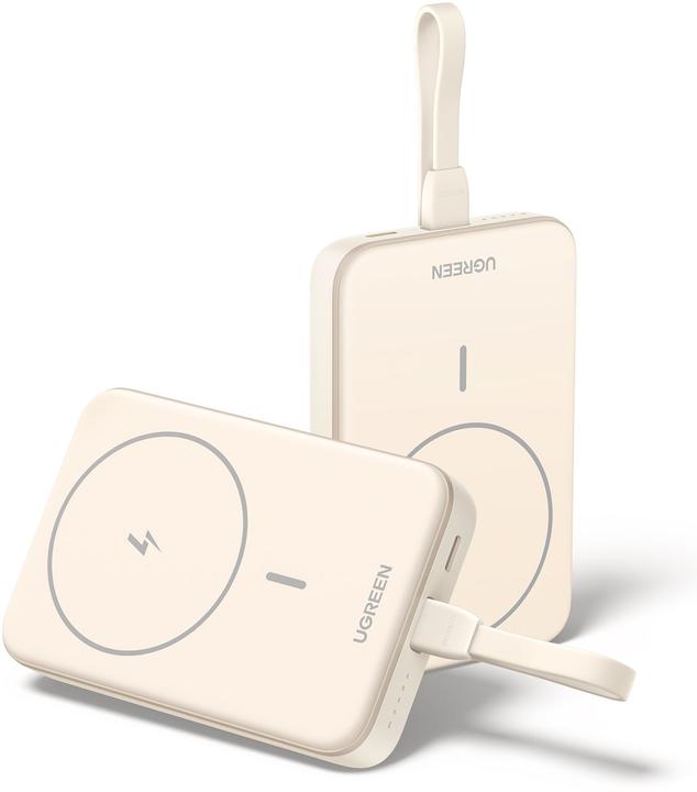 UGREEN Nexode 20W 10000mAh Magnetic Wireless Power Bank with Inbuilt USB-C Cableg – Model PB760 – Portable Fast Charging Battery Pack for Smartphones, Tablets, Laptops and USB-Powered Devices