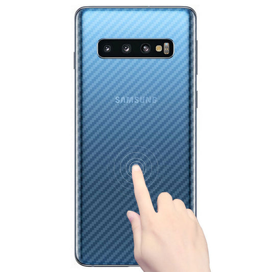 Samsung S10 carbon Back Clear Skin Sticker