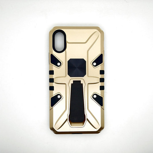 iPhone X Shockproof Armour Magnet Car holder Military Grade Case Gold