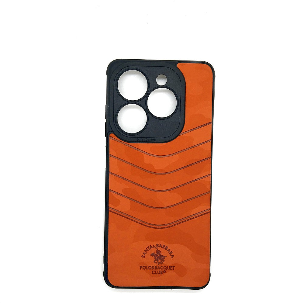 TECNO POP 8 POLO clothe texture case velvet Back Cover Orange