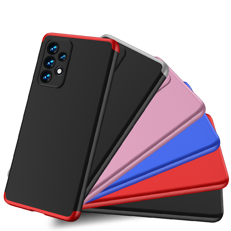 LEEKA Samsung A53 Full 3in1 Cover 360º Shockproof Armour Hard Matte PC Case