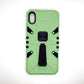 iPhone Xs Max Shockproof Armour Magnet Car holder Military Grade Case Light Green