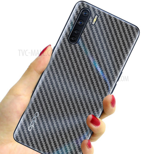 OPPO F15 carbon Back Clear Skin Sticker