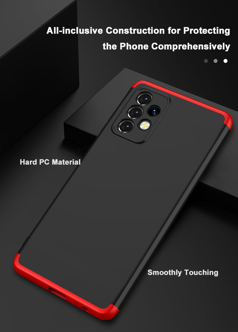 LEEKA Samsung A32 Full 3in1 Cover 360º Shockproof Armour Hard Matte PC Case