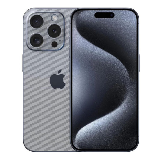 iPhone 15 Pro carbon Back Clear Skin Sticker