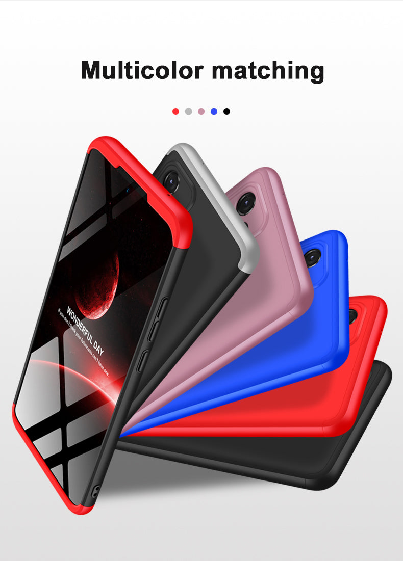 LEEKA Samsung A52 Full 3in1 Cover 360º Shockproof Armour Hard Matte PC Case