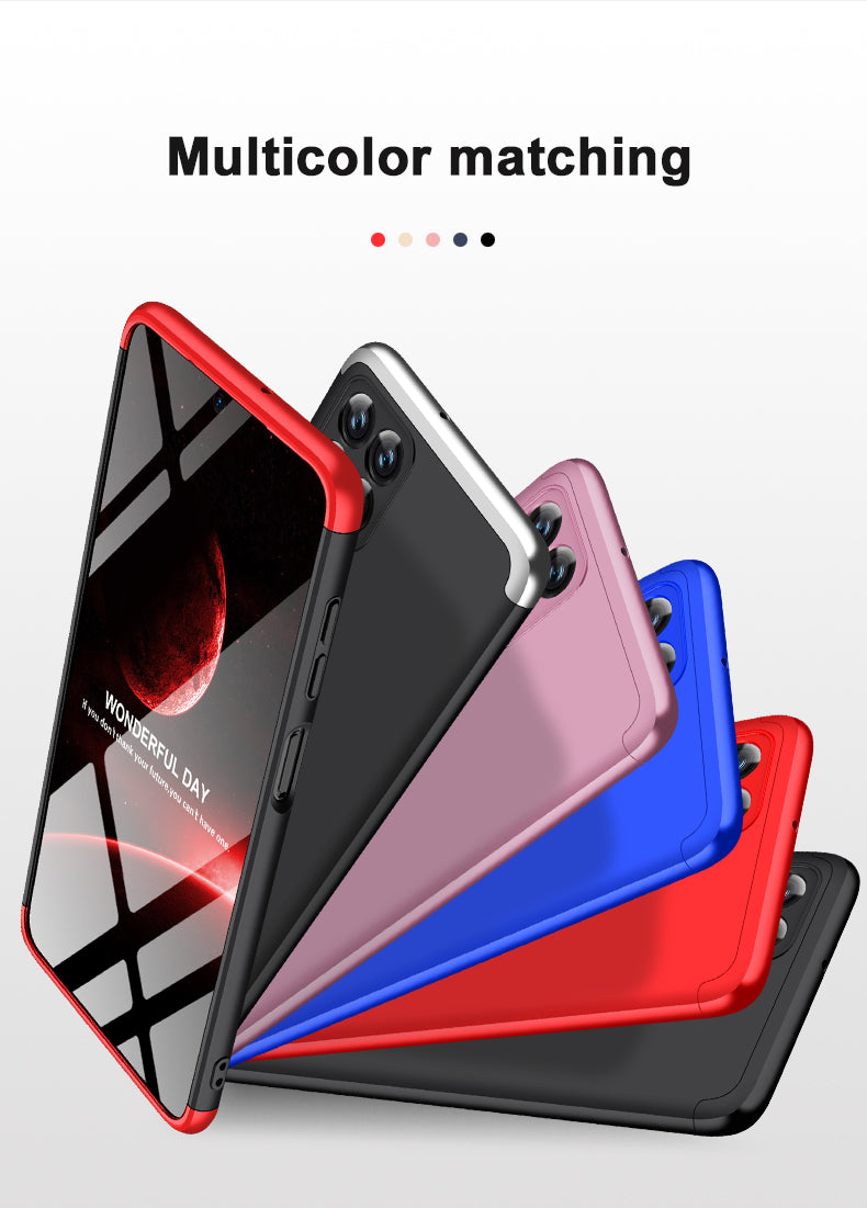LEEKA Samsung M33 Full 3in1 Cover 360º Shockproof Armour Hard Matte PC Case
