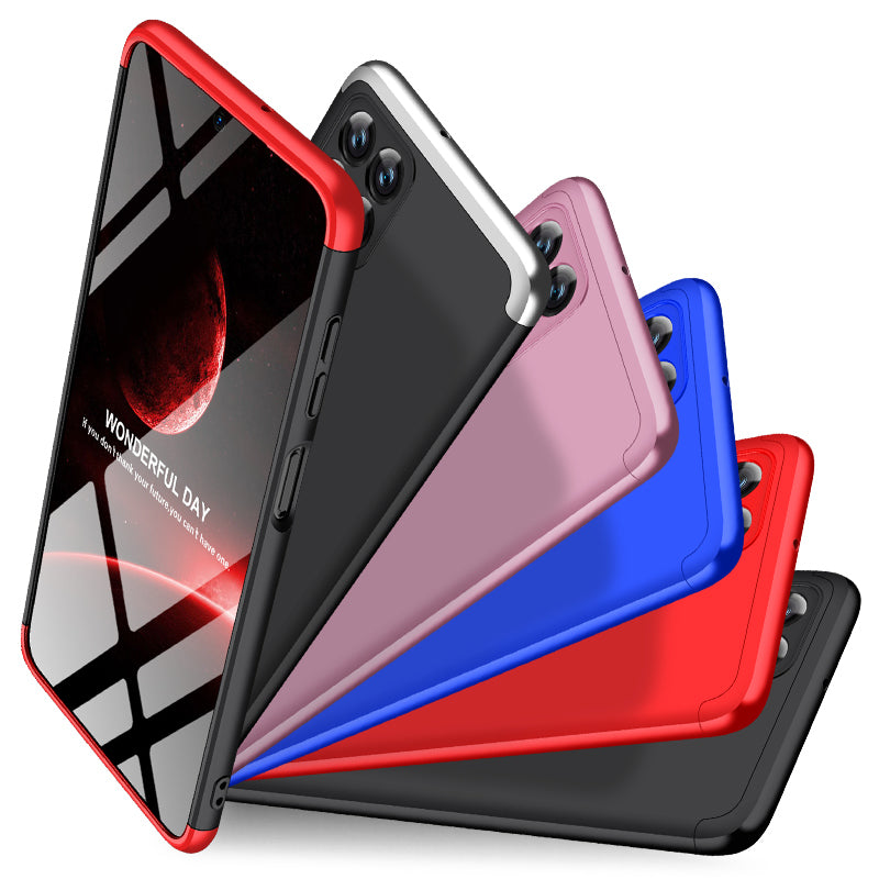 LEEKA Samsung M33 Full 3in1 Cover 360º Shockproof Armour Hard Matte PC Case