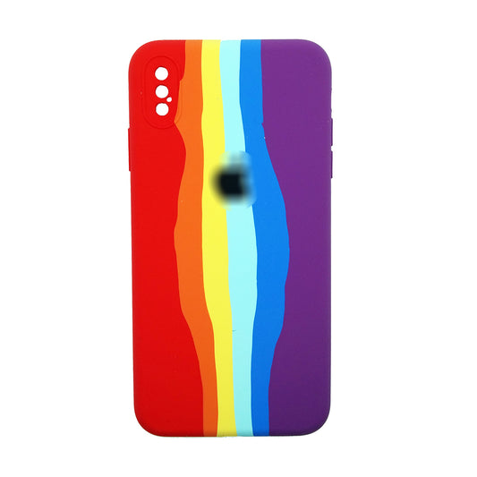 Latest Rainbow Silicone case for apple iPhone Xs Max