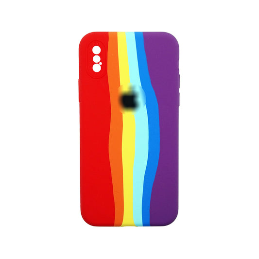 Latest Rainbow Silicone case for apple iPhone X/Xs