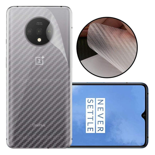 Oneplus 7T carbon Back Clear Skin Sticker