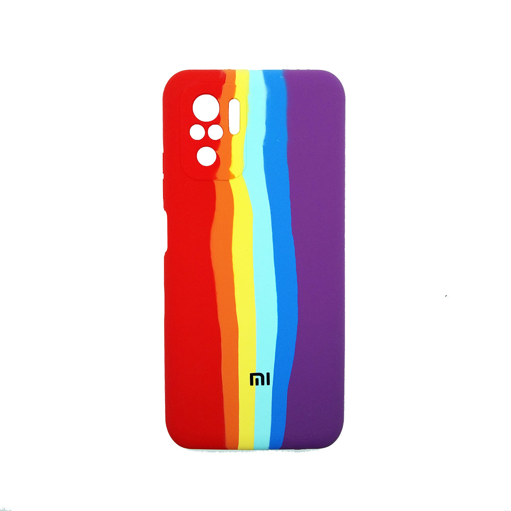 Latest Rainbow Silicone case for New Redmi Note 10 5G