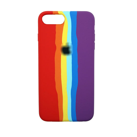 Latest Rainbow Silicone case for apple iPhone 8 Plus