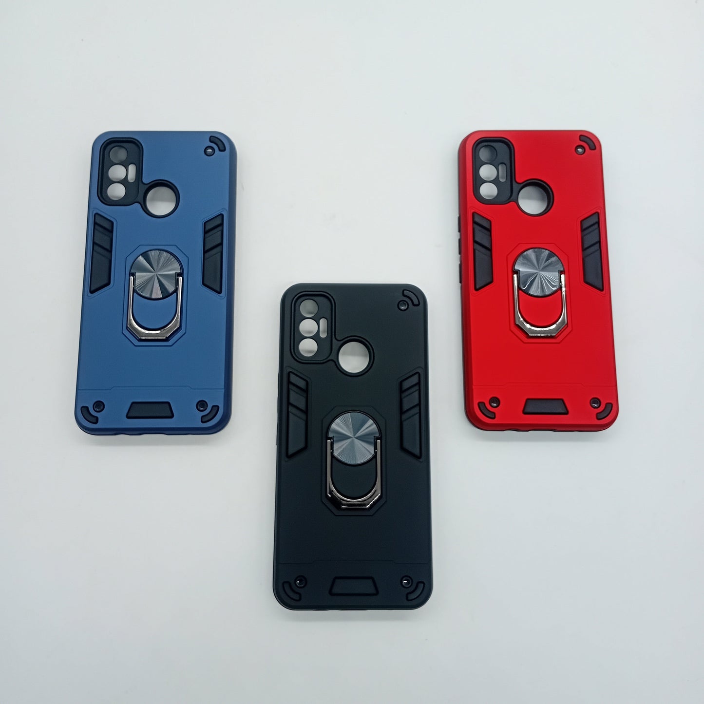 Tecno Spark 7 Hard PC Case with ring holder Shockproof Slim back Cover