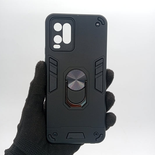 Vivo Y21 Hard PC Case with ring holder Shockproof Slim back Cover