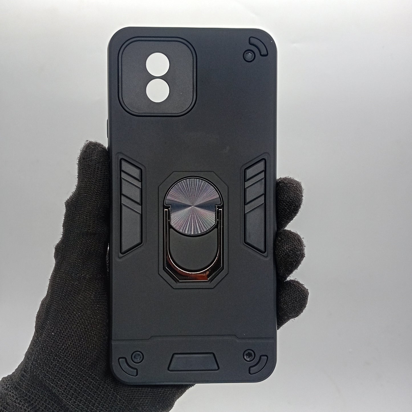 Vivo Y02 Hard PC Case with ring holder Shockproof Slim back Cover